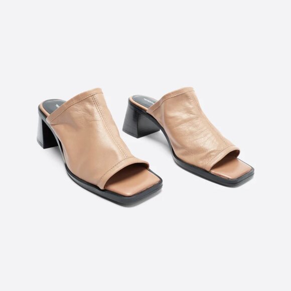 NEW INTENTIONALLY BLANK Made In Spain Leather Adelaide Heeled Sandals bark 253 - Picture 7 of 8